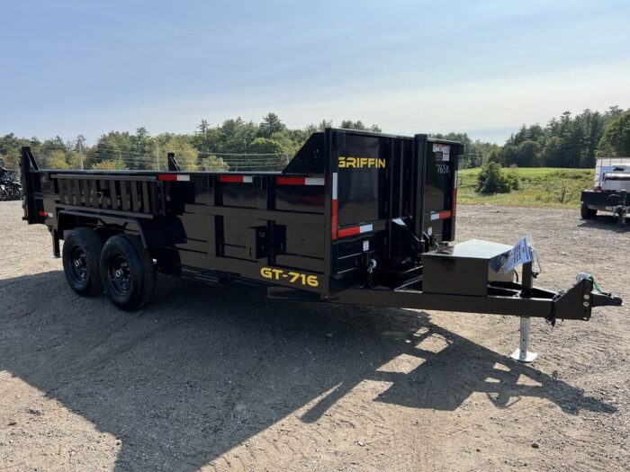 2024 Griffin Trailers 7x16 14K Telescopic Dump Trailer w/Ramps & Spare Tire Mount - Image 6