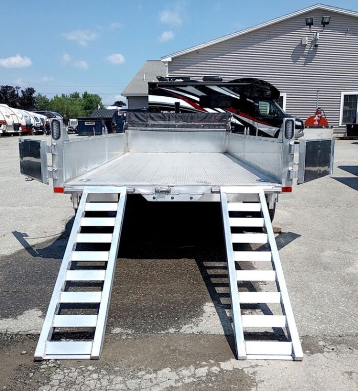 2025 Mission Trailers 7x16 14K Aluminum Hydraulic Dump w/Ramps, HD D-Rings, Barn Doors, Tarp Kit - Image 3