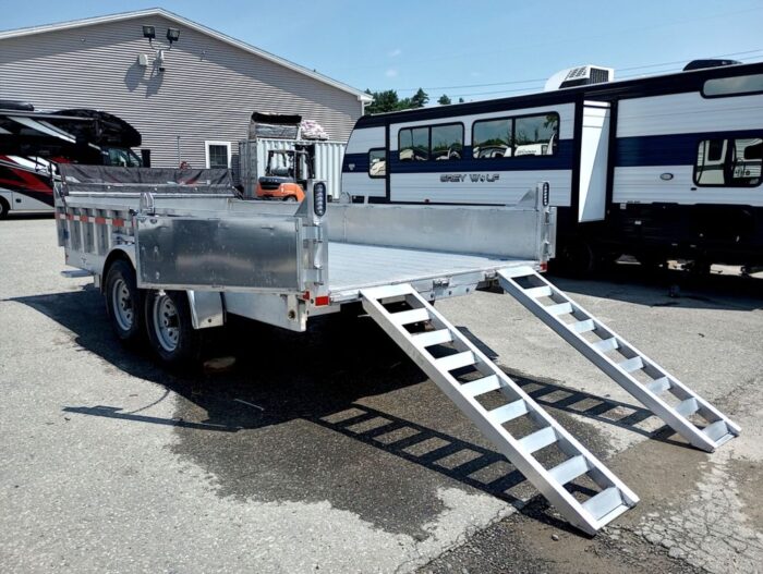 2025 Mission Trailers 7x16 14K Aluminum Hydraulic Dump w/Ramps, HD D-Rings, Barn Doors, Tarp Kit - Image 9