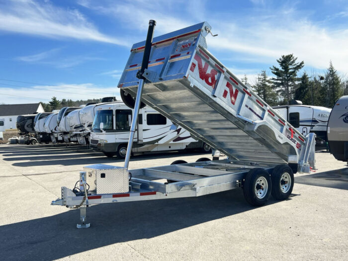2024 N&N Trailers 7x14 14K Galvanized Hydraulic Dump w/Ramps, 2-Way Spreader Gate, Tarp Kit - Image 5