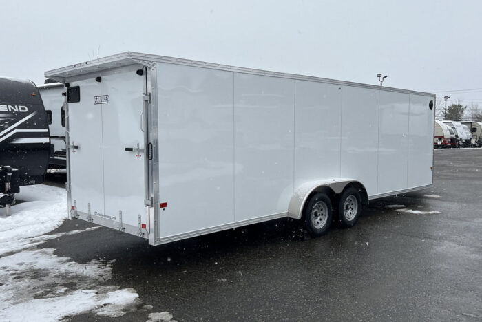 2024 E-Z Hauler 7x24 Aluminum 4-Place Drive In/Out w/Tapered Ramps, Rear Canopy - Image 8