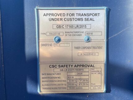 One Trip 40ft Shipping Container (Blue)