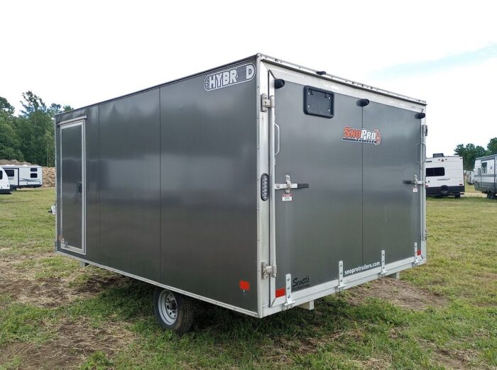 2022 Sno Pro Trailers 101x12 Aluminum Hybrid 2.0 w/Tapered Ramp, Mats & Guides - Image 6