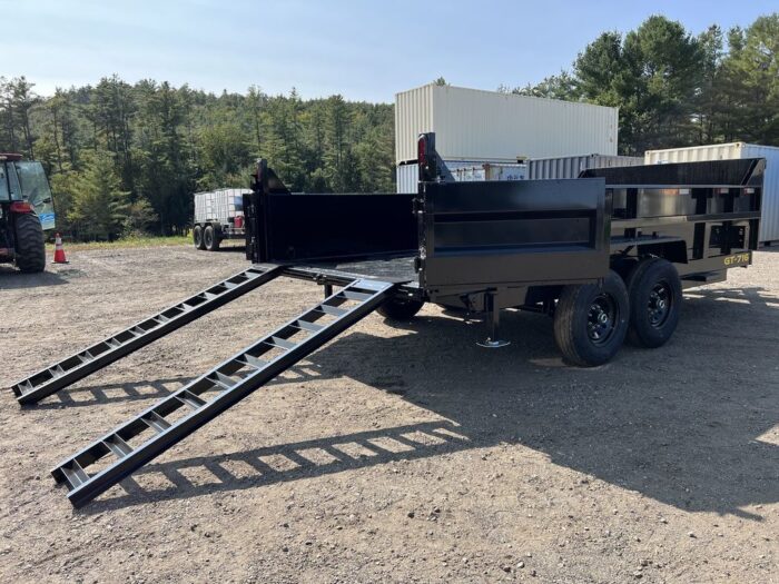 2024 Griffin Trailers 7x16 14K Telescopic Dump Trailer w/Ramps & Spare Tire Mount - Image 10