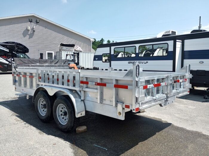 2025 Mission Trailers 7x16 14K Aluminum Hydraulic Dump w/Ramps, HD D-Rings, Barn Doors, Tarp Kit - Image 8