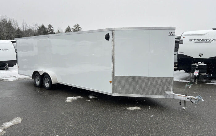 2024 E-Z Hauler 7x24 Aluminum 4-Place Drive In/Out w/Tapered Ramps, Rear Canopy - Image 6