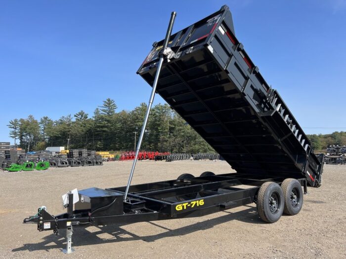2024 Griffin Trailers 7x16 14K Telescopic Dump Trailer w/Ramps & Spare Tire Mount
