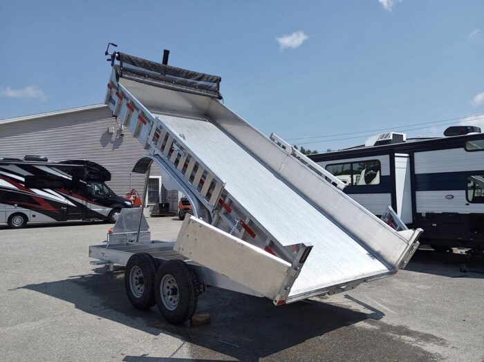2025 Mission Trailers 7x16 14K Aluminum Hydraulic Dump w/Ramps, HD D-Rings, Barn Doors, Tarp Kit