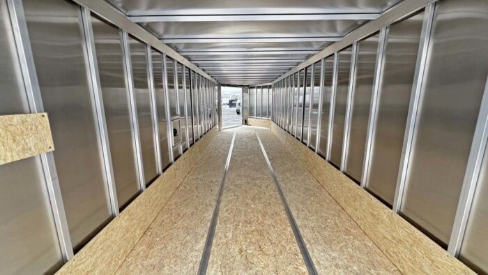 2024 E-Z Hauler 7x24 Aluminum 4-Place Drive In/Out w/Tapered Ramps, Rear Canopy - Image 14