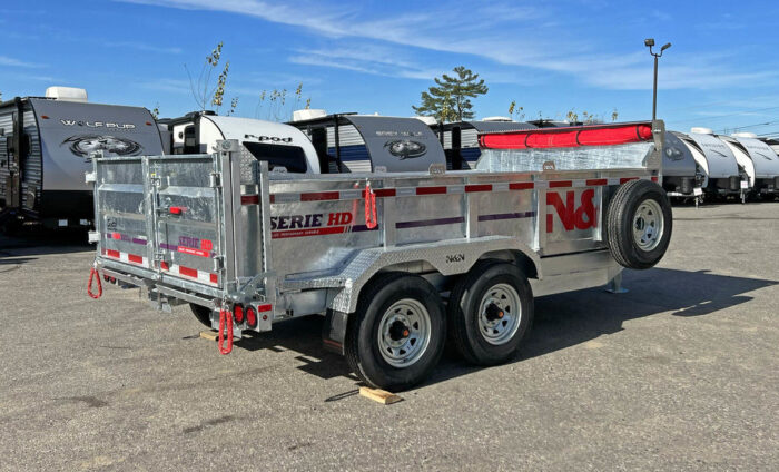 2024 N&N Trailers 7x14 14K Galvanized Hydraulic Dump w/Ramps, 2-Way Spreader Gate, Tarp Kit - Image 11