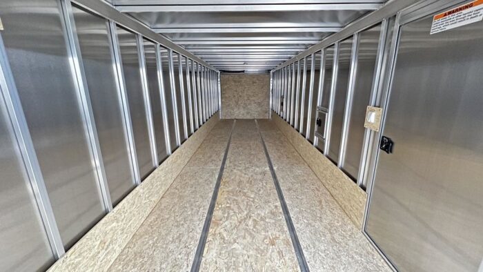 2024 E-Z Hauler 7x24 Aluminum 4-Place Drive In/Out w/Tapered Ramps, Rear Canopy - Image 16