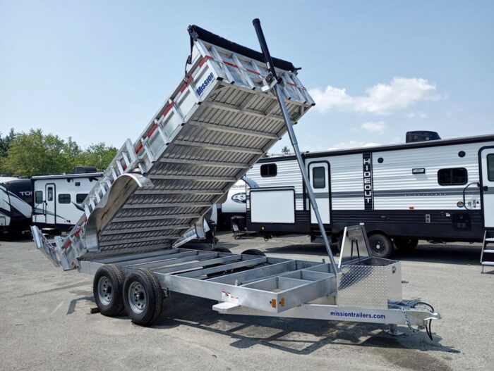 2025 Mission Trailers 7x16 14K Aluminum Hydraulic Dump w/Ramps, HD D-Rings, Barn Doors, Tarp Kit - Image 16