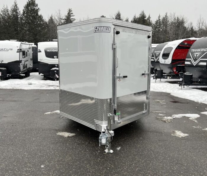 2024 E-Z Hauler 7x24 Aluminum 4-Place Drive In/Out w/Tapered Ramps, Rear Canopy - Image 5
