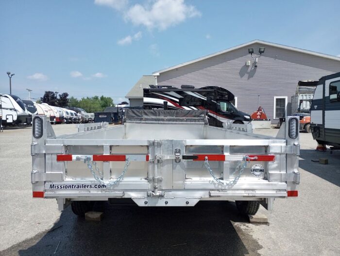 2025 Mission Trailers 7x16 14K Aluminum Hydraulic Dump w/Ramps, HD D-Rings, Barn Doors, Tarp Kit - Image 10