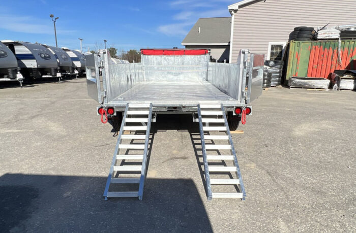 2024 N&N Trailers 7x14 14K Galvanized Hydraulic Dump w/Ramps, 2-Way Spreader Gate, Tarp Kit - Image 3