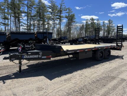 2024 Diamond C 8.5×20 20K Deckover Equipment Trailer w/ 72” Flip-Knee Ramps