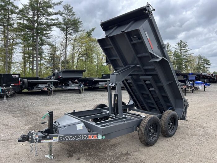 2024 RawMaxx 5X10 7K Powder Coated Dump Trailer w/Tarp Kit - Image 15