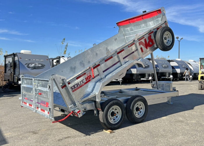 2024 N&N Trailers 7x14 14K Galvanized Hydraulic Dump w/Ramps, 2-Way Spreader Gate, Tarp Kit - Image 13