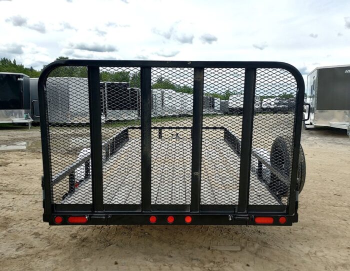 2024 PJ Trailers 7x14 Powder Coated Open Utility w/Rear Ramp Gate, ATV Side Loading Ramps - Image 4